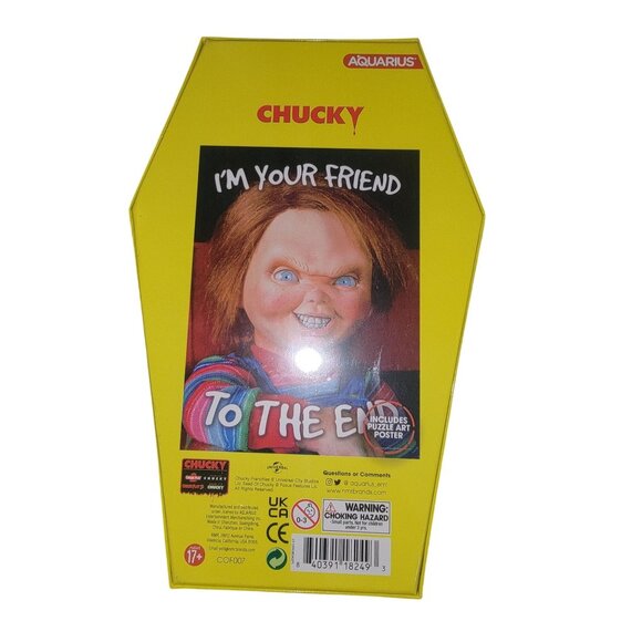 Chucky 500 Piece Jigsaw Puzzle Coffin Box 14" X 19" Aquarius Adult Horror - Picture 3 of 6